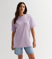 New Look Lilac Acid Wash Oversized T-Shirt